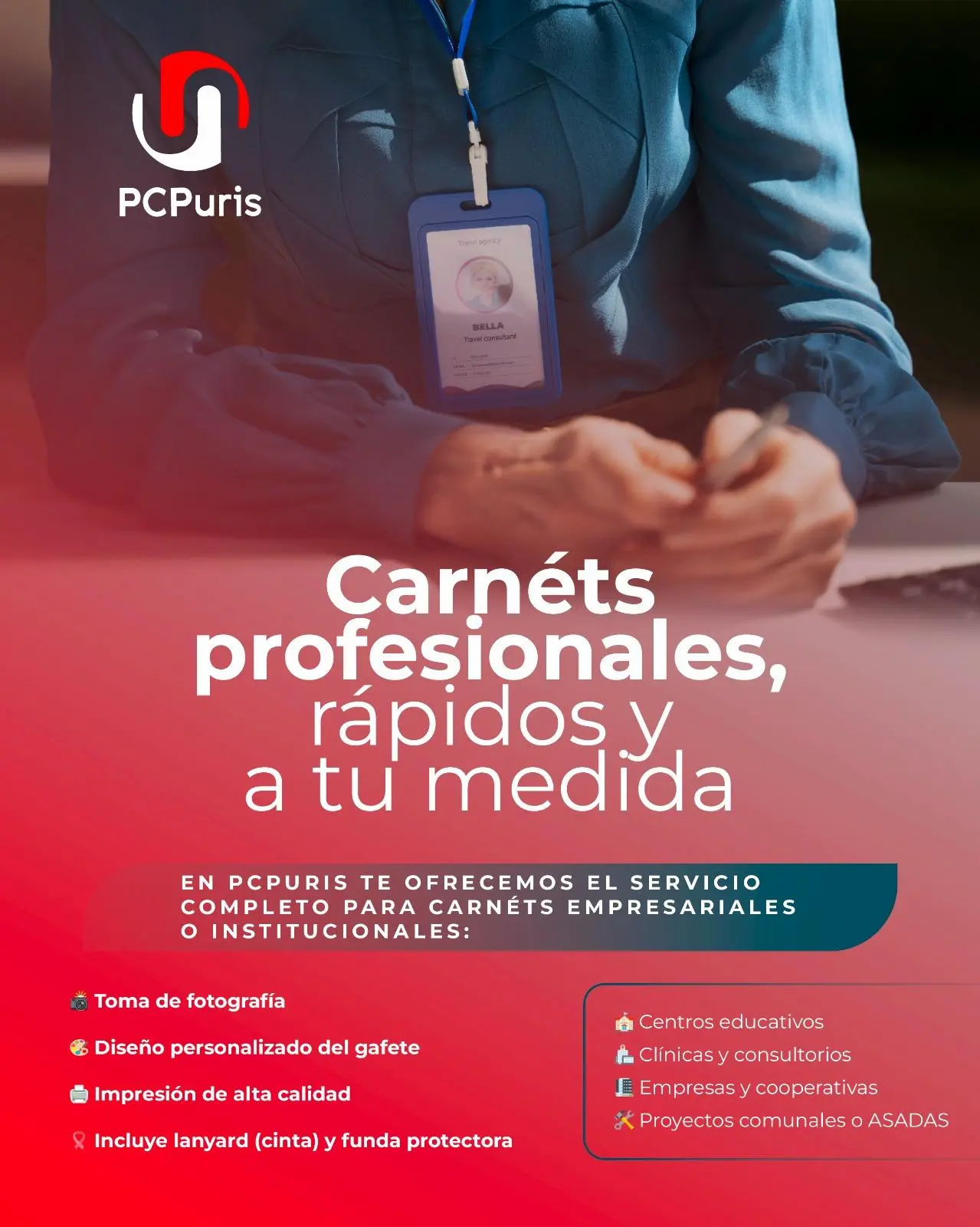 Carnéts profesionales PCPuris - Rápidos y a tu medida